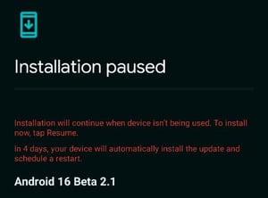 Android 16 Beta 2.1